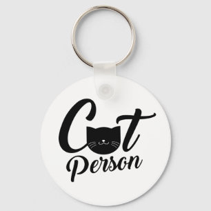 Cat Person Key Ring