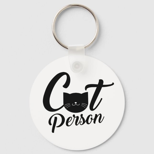 Cat Person Key Ring (Front)