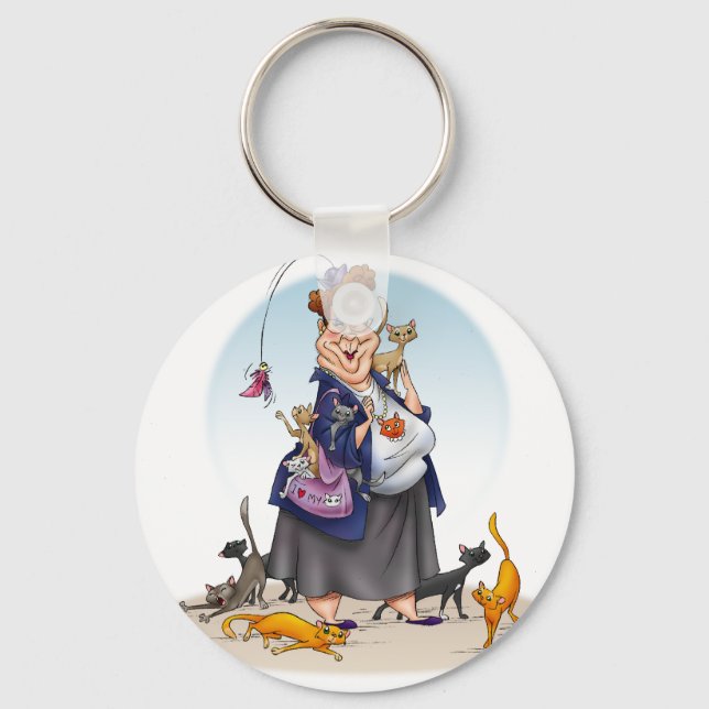 cat person key ring (Front)