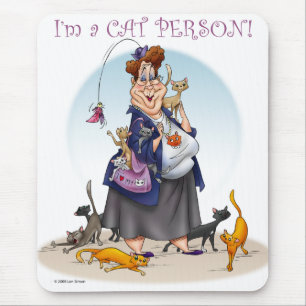 cat person mouse mat