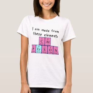 Cat Person periodic table name shirt