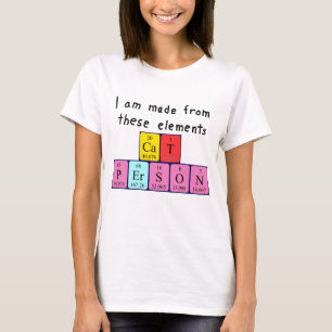 Cat Person periodic table name shirt