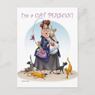 cat person postcard