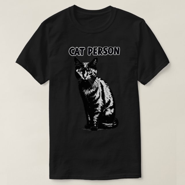 Cat Person T-Shirt (Design Front)