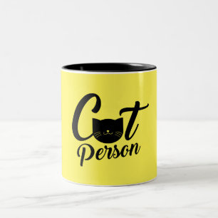 Cat Person Two-Tone Coffee Mug