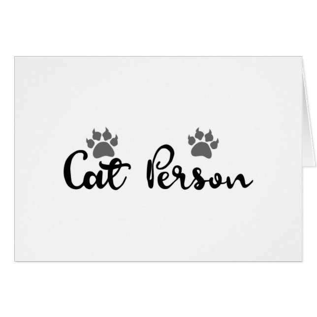 Cat Person Typography Art (Front Horizontal)