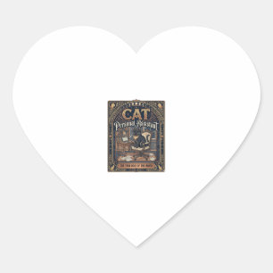 Cat Personal Assistant Cat Funny Owner Humour Vint Heart Sticker