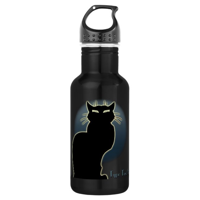 Cat Personalised Cat Lover Bottle (Front)