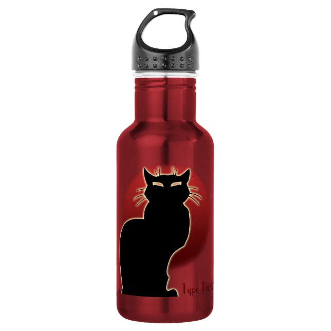 Cat Personalised Cat Lover Bottle (Front)
