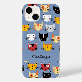Cat Personalised Pattern Case-Mate iPhone 14 Case