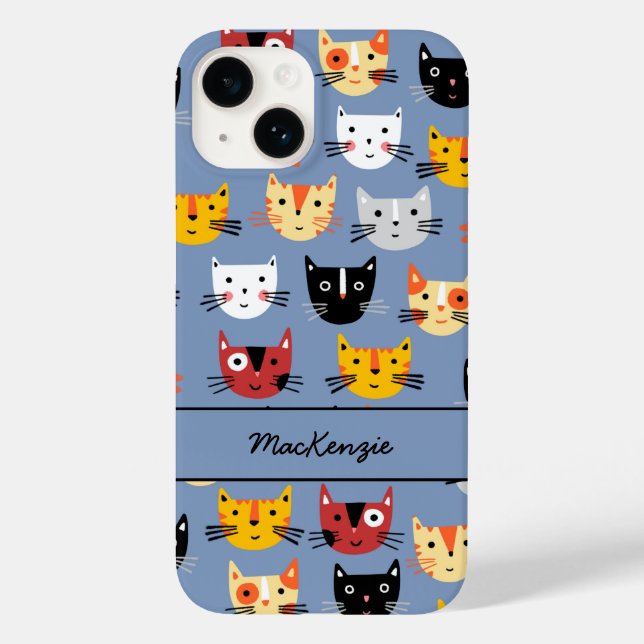 Cat Personalised Pattern Case-Mate iPhone Case (Back)