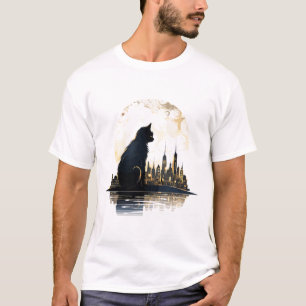 Cat Pet Animal Beauty Nature City Discovery T-Shirt