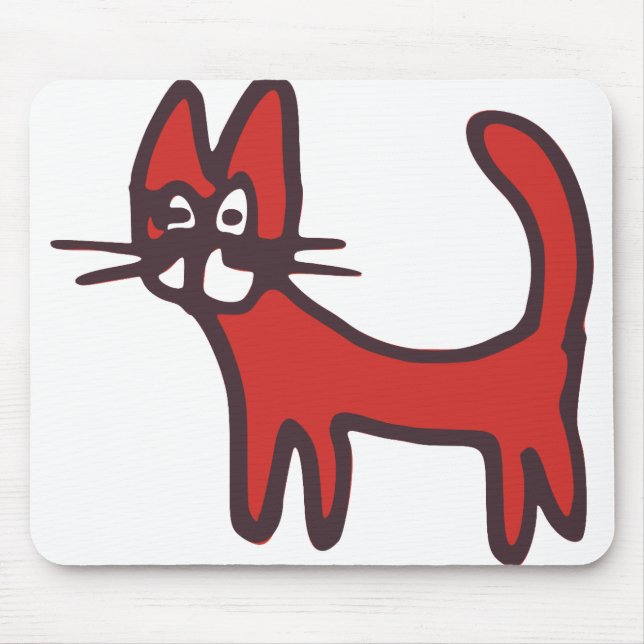 Cat Pet Animal Cartoon Comic Mouse Mat (Front)