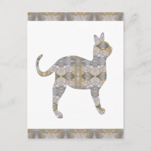 CAT pet animal CRYSTAL Jewel NVN452 KIDS LARGE Postcard