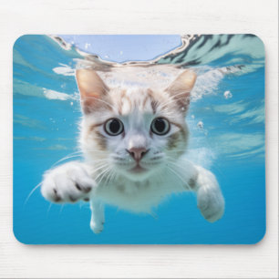 Cat Pet Animal Fun Playing Water Outdoor Mouse Mat