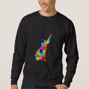Cat Pet Animal Jigsaw Autism Puzzle Sweatshirt