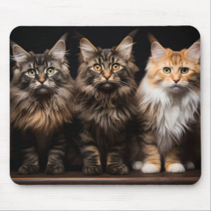 Cat Pet Animal Portrait Nature Beauty Mouse Mat