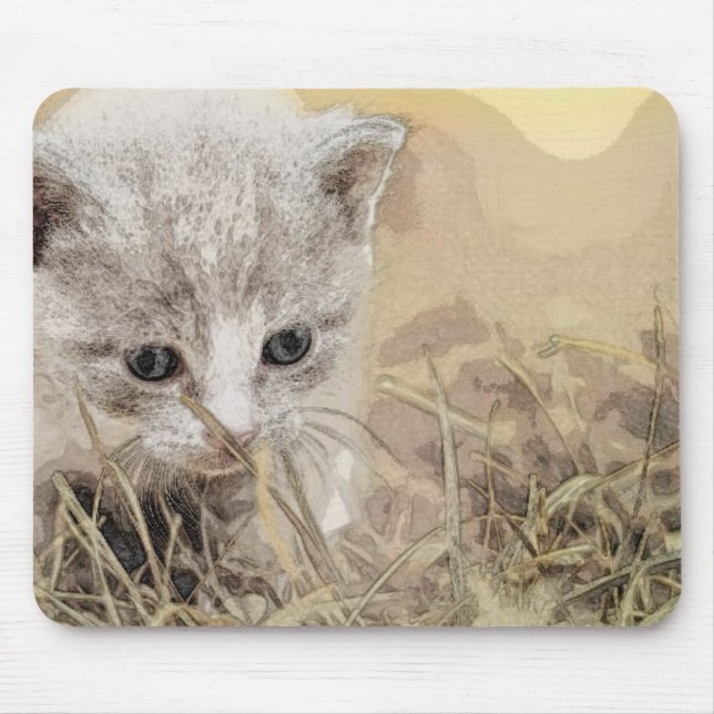 Cat, Pet, Cute Mouse Mat (Front)