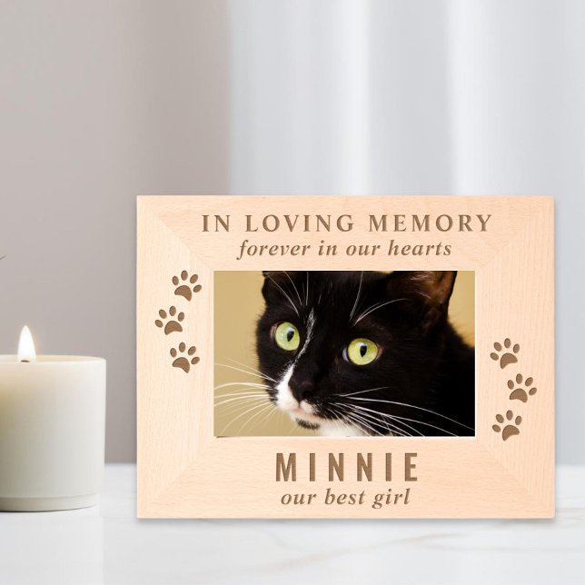 Cat Pet Memorial Etched Frames (Creator Uploaded)