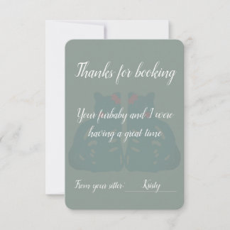 Cat/Pet Sitter's Thank You Card