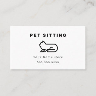 Cat Pet Sitting Business Cards