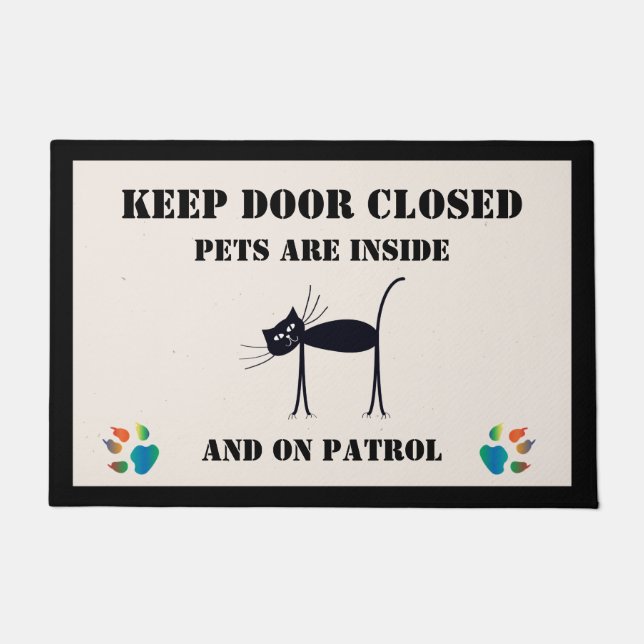 Cat Pets Inside Door Mat (Front)