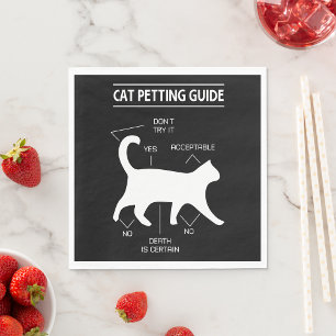 Cat Petting Guide Napkin
