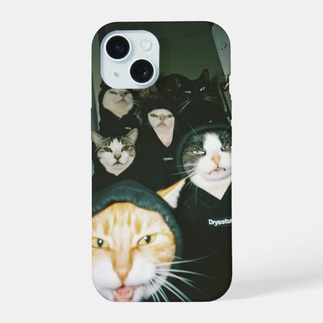 Cat Phone  iPhone 15 Case (Back)