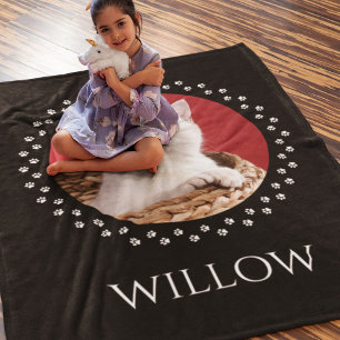 Cat Photo Blanket - Personalised Pet Keepsake Gift