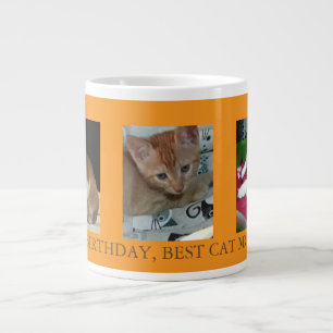 Cat Photo Collage Best Cat Mum Ever Large Coffee Mug