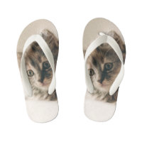 Cat photo flip flops