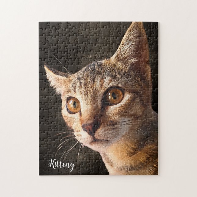 Cat Photo Image Personalised Template Jigsaw Puzzle (Vertical)