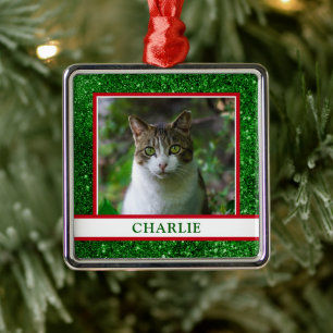 Cat Photo Metal Tree Decoration