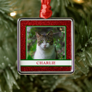 Cat Photo Metal Tree Decoration