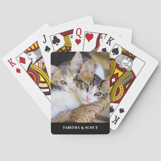 Cat Photo Name Playing Cards (Back)