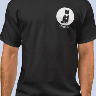 Cat Photo Personalized Custom Name Crest T-Shirt