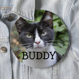 CAT PHOTO PET CUSTOM BIG BUTTON