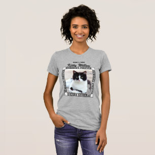 Cat Photo Pet Memorial with Name T-Shirt