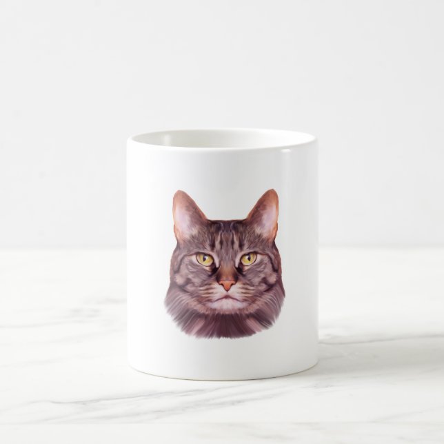 Cat Photo Portrait Coffee Mug (Center)