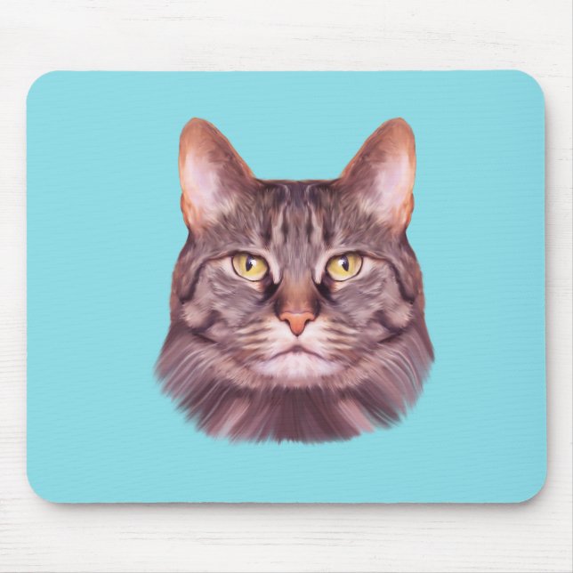 Cat Photo Portrait Mouse Mat (Front)