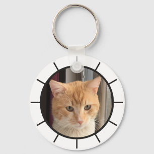 Cat Photo, replaceable, Funny Key Ring