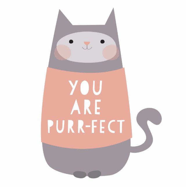 Cat Photo Sculpture Decoration (Front)