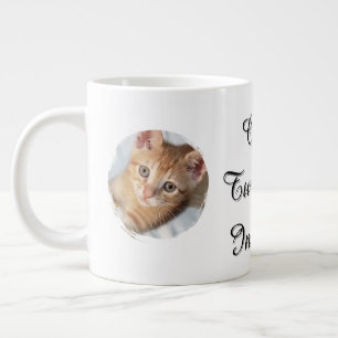 Cat Photo, Text, replaceable, Funny Large Coffee Mug
