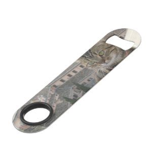 Cat PhotoStainless Bottle  Opener