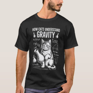 Cat Physics How Cats Understand Gravity Funny Cat T-Shirt