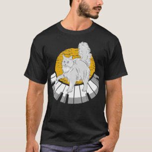 Cat Piano Player Pianist Keyboard Cute Animal Pian T-Shirt