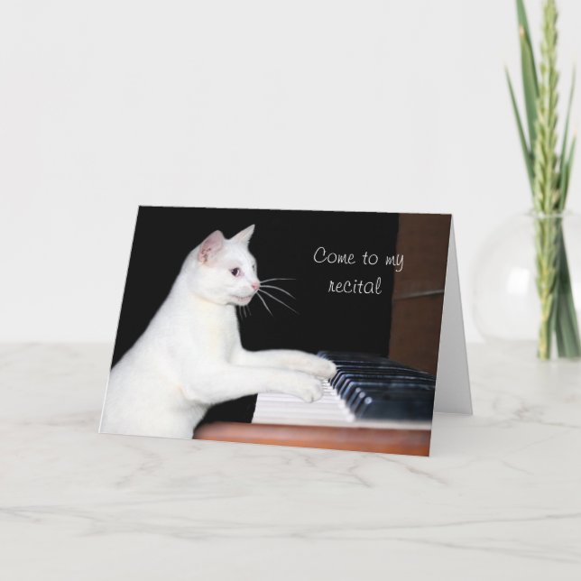 Cat piano recital card (Front)