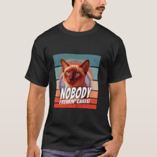 Cat piercing gaze attitude face intense humourous T-Shirt