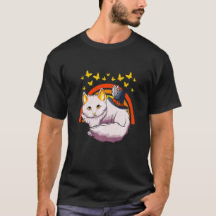 Cat Pilgrim Hat Thanksgiving Day Cute Kitten Fall T-Shirt