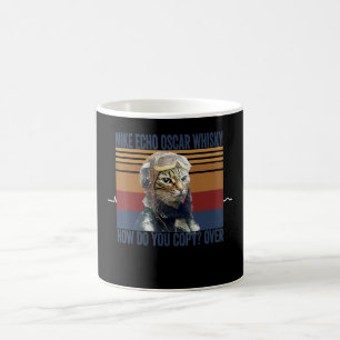 Cat Pilot Mike Echo Oscar Whisky Costume Gift Coffee Mug